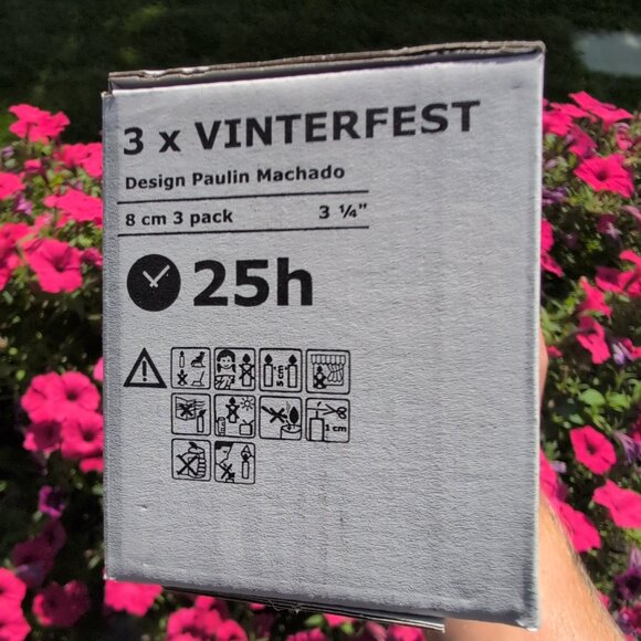 IKEA VINTERFEST HOLIDAY CANDLES (3 Pack) BY Paulin Machado, Scandinavian - Picture 2 of 2